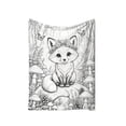 thumbnail image 2 of Linnome Coloring Blanket for Washable Polyester Throw - Reusable Large Coloring Mat Creative Art Activity - Fun Color-In Blanket for Teens Home Playroom Gift, 2 of 5