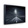 thumbnail image 3 of Designart 'Cloudy Full Moon Over Asphalt Road III' Nautical & Coastal Framed Canvas Wall Art Print, 3 of 5