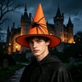 thumbnail image 7 of 2026 Halloween Indoor Decorations Piece Classic Pointed Wizard Hat With Black Bug Ornament Non Woven Fabric For Adult Kid Role Outfit Halloween Party Dress Up And Holiday Wear Accessories, 7 of 7
