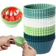 thumbnail image 3 of Moule à Gâteau en Silicone 24 Pcs Réutilisable Carré Rectangle Moule à Muffins Moule de Cuisson Antiadhésif Tasse de Cuisson en Silicone Résistant à la Chaleur Mini Caissette à Cupcakes Sans BPA Va au Lave-Vaisselle pour Cupcakes Chocolat, 3 of 10