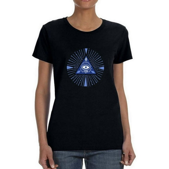 Triangle Evil Eye Shaped T-Shirt Women -Image by Shutterstock, Female Large
