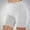 White Workout Shorts Yoga Seamless, variant on Women's Workout Shorts Yoga Seamless Ribbed High Waisted Spandex Booty Biker Shorts Pit Stripe Solid Casual With Outing Shorts Pants White 4
