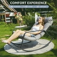 thumbnail image 3 of RADIATA Oversized Papasan Rocking Recliner Chair with Footrest, 450lbs Wicker Lounge Chair for Indoor Outdoor Patio, Living Room, 2PCS,Gray, 3 of 10