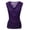 Purple, variant on Womens Ruched Cowl Neck Tank Tops Sleeveless Stretch Blouse with Side Shirring
