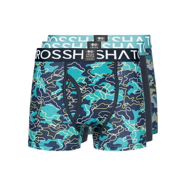 Crosshatch Boxeurs pour Hommes Linamo MVE Open Fly (Lot de 3)