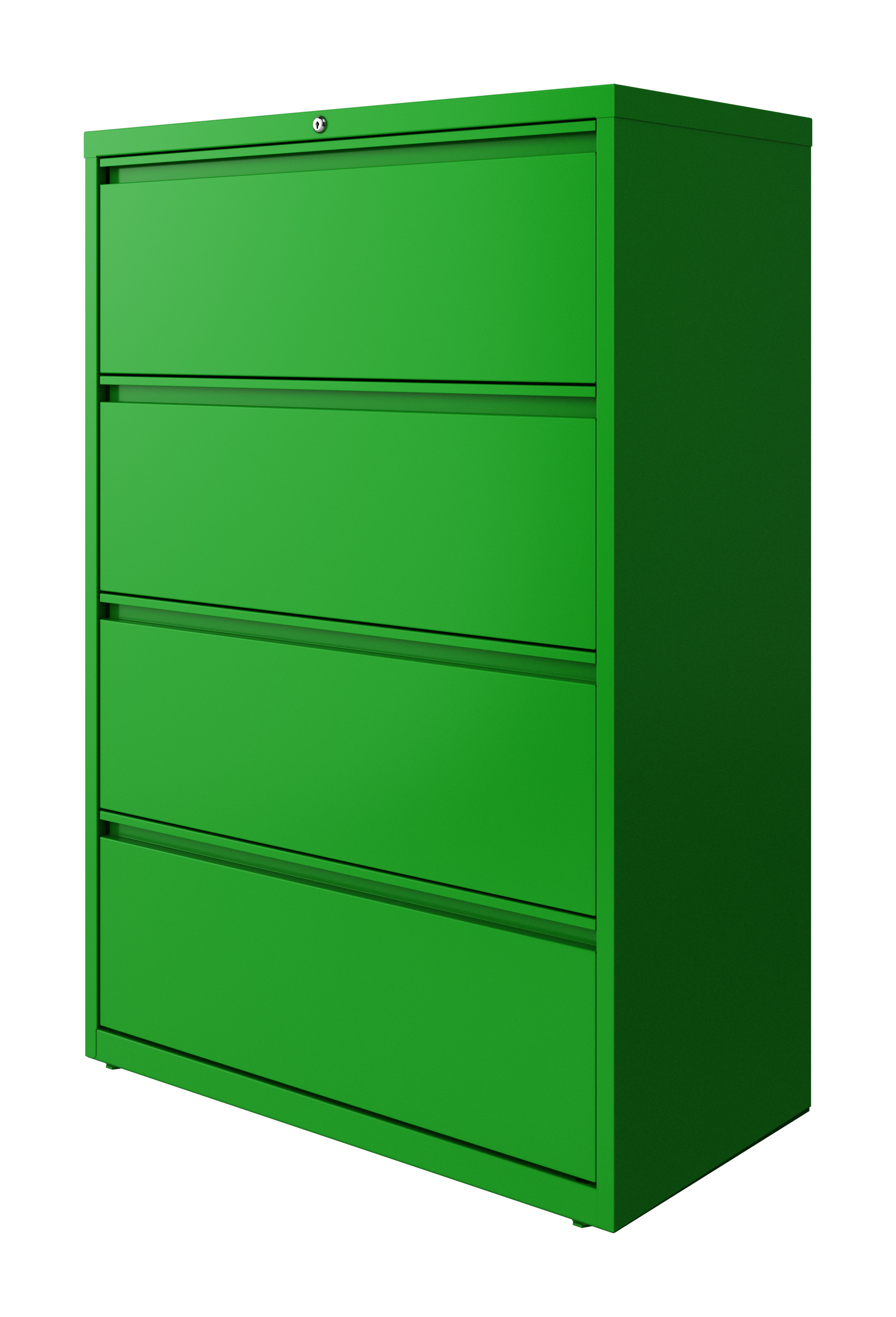 Hirsh 36 Inch Wide 4 Drawer Metal Lateral File Cabinet for Home and Office, Holds Letter, Legal and A4 Hanging Folders, Screamin' Green - image 3 of 5
