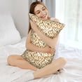 thumbnail image 3 of Bingfone Set With Peanut Satin Pillowcase for Hair - Standard Size with Zipper Silky & Soft Pillow Covers,20x30 Inches, 3 of 6