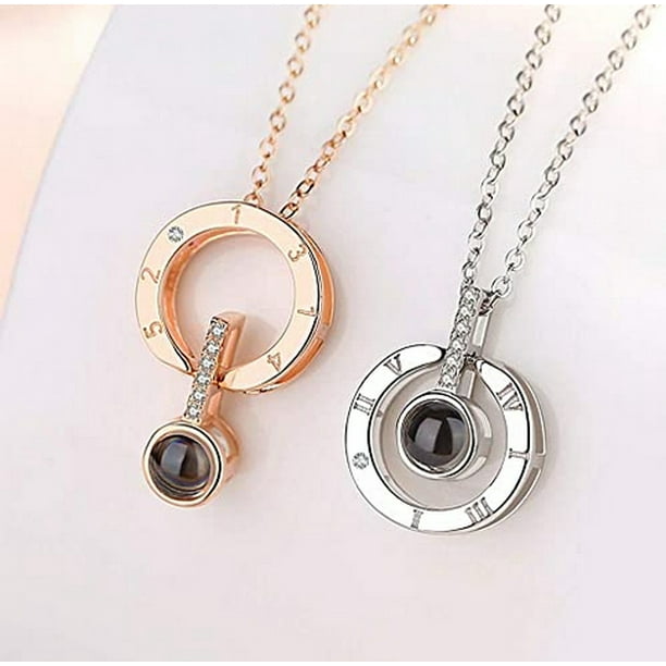 Dazone Dazone I Love You Necklace Personalized I Love You Necklace 100 Languages Heart Love Necklace Love Memory Pendant Necklace For Women Mother S Day Valentine Jewelry Gift Walmart Com Walmart Com