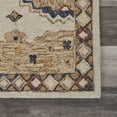 thumbnail image 3 of Lr Home Juniper Beige Blue 7 Feet x 9 Feet Ornamental Ethnic Wool Area Rug, 3 of 7