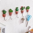thumbnail image 2 of Cactus artificial Decorativo Gancho de pared Colgador Abrigo Towel Bolsos Bolsos Cocina Cuarto de baño Decoración del hogar, 2 of 10