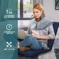 thumbnail image 2 of Large Heating Pad for Back and Shoulders,35"x24" Electric Heated Neck Shoulder Wrap for Pain Relief - 9 Heat Settings,Auto-off with Countdown,Machine Washable,Gray, 2 of 12
