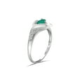thumbnail image 4 of JewelersClub Emerald Ring Birthstone Jewelry – 0.25 Carat Emerald 0.925 Sterling Silver Ring Jewelry with White Diamond Accent – Gemstone Rings with Hypoallergenic 0.925 Sterling Silver Band, 4 of 4