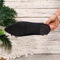 thumbnail image 5 of Gpaecead Women's Bow Flat Shoe Pointed Toe Faux Suede Soft Sole Elegant Versatile Comfort Slip On Shoes For Work, Navy, 5 of 8