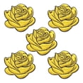 thumbnail image 1 of Uxcell 5 Pcs Parches de Aplicación Bordados de Rosa Amarilla 3D para Vestidos de Mujer Jeans, 1 of 7