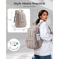 thumbnail image 2 of Womens Backpack Travel Laptop Backpack for Women, Quilted College Laptop Bookbag, Work Back Pack for Women, Cute Computer Water-Resistant Casual Daypack, Puffer Dark Pink, 2 of 8