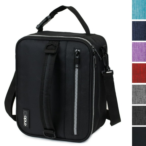 OPUX Unisex Solid Print Two Handles Polyester Insulated Lunch Box