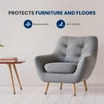 thumbnail image 2 of Serenelife Chair Leg Floor Protectors - 24 Rubber Furniture Leg Covers & End Caps For Hardwood Floors - Anti-Slip & Scratch Protect Floors - Fits Furniture & Chair Legs 1.05 IN - 1.55 IN Black, 2 of 6