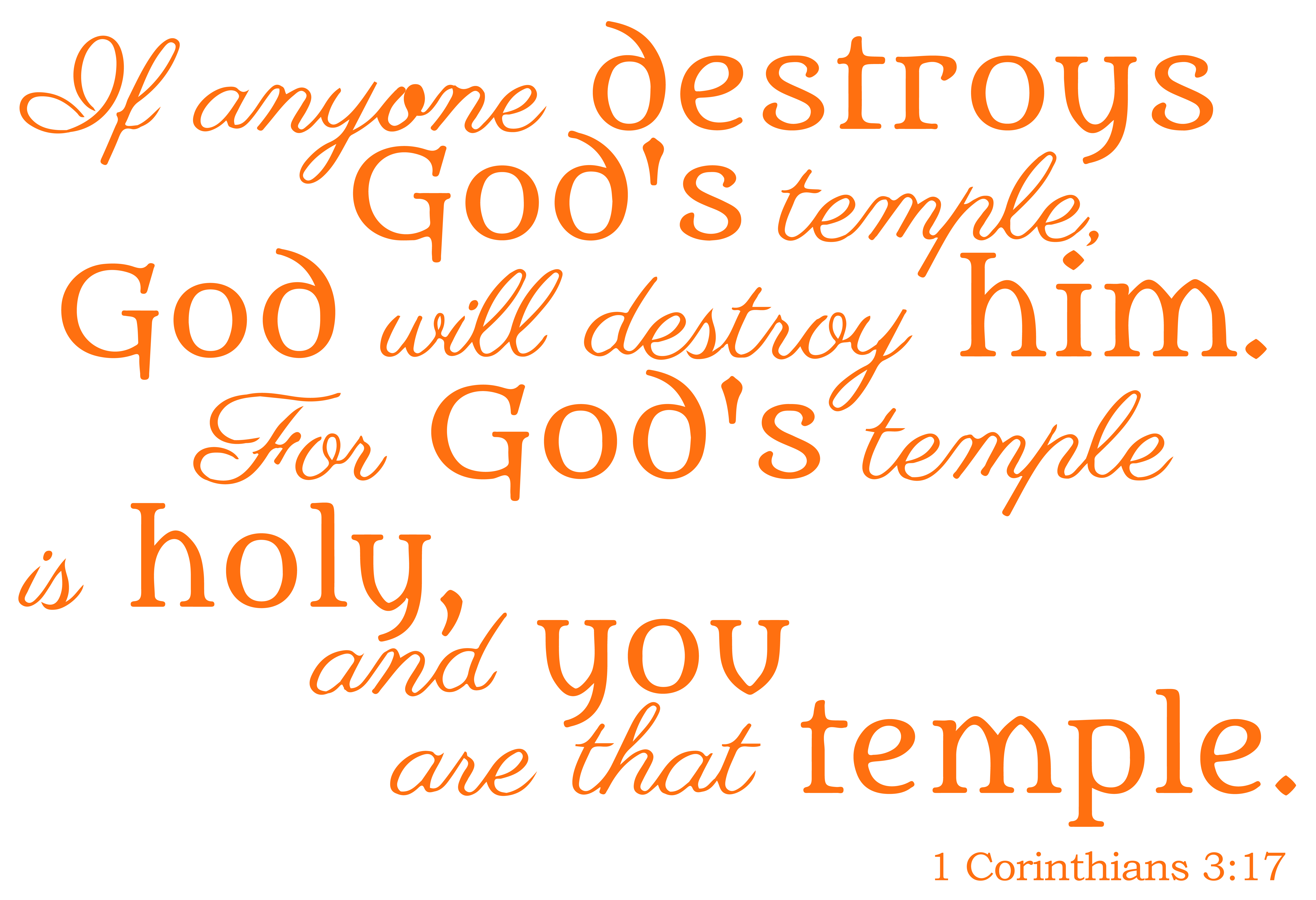 1 corinthians 317 if anyone destroys godsa vinyl