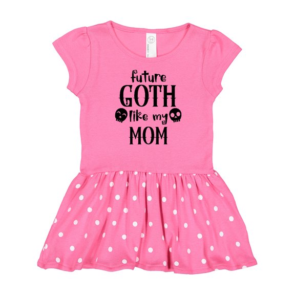 Inktastic Future Goth Like My Mom with Skulls Girls Baby Dress