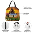 thumbnail image 4 of Salouo Fall Village Scenery for Unisex Lunch Bag Leakproof Lunch Tote Large Capacity Reusable Insulated Lunch Box Cooler Lunch Container for Work/Office/Picnic/Travel-Black, 4 of 8