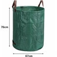 thumbnail image 2 of Pack de 4 Bolsas de Jardín PP Impermeables 272L - Independientes, Plegables y Reutilizables - Resistentes a Desgarros - Ideales para Residuos Verdes, Hojas y Hierba - Color Verde, 2 of 5
