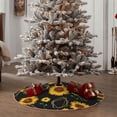 thumbnail image 5 of Salouo Sunflowers3 Christmas Tree Skirt 30" Farmhouse Christmas Decorations Snowman Xmas Tree Skirt Tree Mat for Holiday Party Decor, 5 of 8