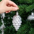 thumbnail image 3 of 2026 Christmas Indoor Home Decor Christmas Ornaments 5 Pack 7 5cm Shiny Electroplated Snow Frosted Pinecone Baubles, 3 of 6