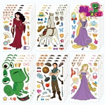 36 Sheets Princess Make a Face Sticker Sheets for Kids, Fun Gifts for Kids Birthday Party Supplies, Todders Activities, Make Your Own Stickers for Kids Birthday Party Favor Supplies Craft