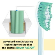 Replacement Brush Heads Compatible with Philips Sonicare E-Series HX7022 HX7001 Essence Xtreme Elite Advance and CleanCare Screw-On Toothbrush Handles, 6 Pack