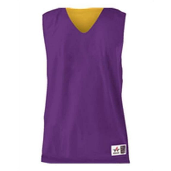Alleson Athletic Youth Reversible Mesh Tank in Purple/ Gold XS | 560RY
