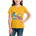 thumbnail image 3 of RXMEKW T-Shirt Imprimé pour Filles Manches Courtes Col Rond Haut Décontracté pour Enfants en Polyester avec Design Graphique Beigne pour la Saison Scolaire Printemps et Été, 3 of 5