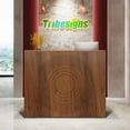 thumbnail image 5 of Tribesigns 47" Reception Desk，Modern Wood Front Desk Retail Counter for Checkout, Lobby, Walnut, 5 of 7