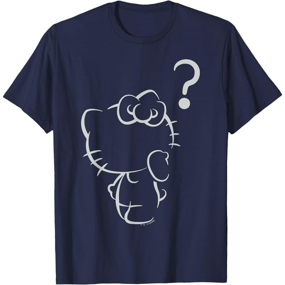 Hello Kitty Question Mark DTG Print Unisex T-Shirt