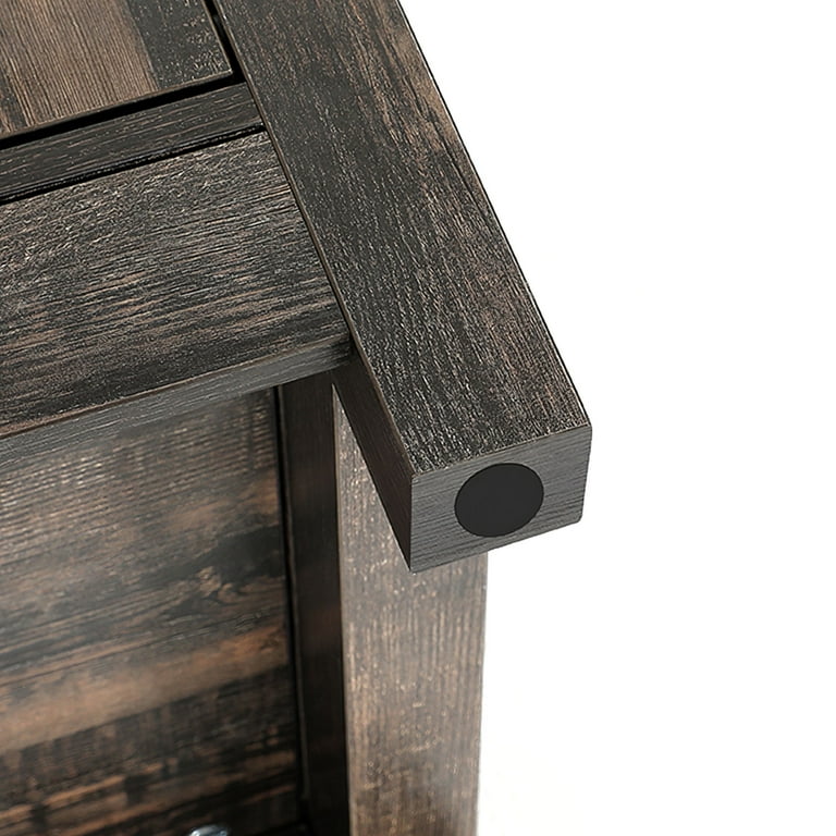 Bakers rack with trash bin best sale