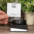 thumbnail image 4 of Celebration of a Life Men's Cross Bracelet - Vegan Leather with Stainless Steel, 4 of 14