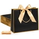 thumbnail image 1 of Bolsas de regalo Silkfly Thank You de 12 x 10 x 4 pulgadas con asa, 12 unidades, negras, 1 of 6