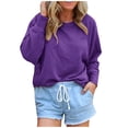 thumbnail image 1 of Birdeem Mode Femmes Décontracté Uni Manches Longues Chandail Chandail en Molleton Blouse Tops, 1 of 5