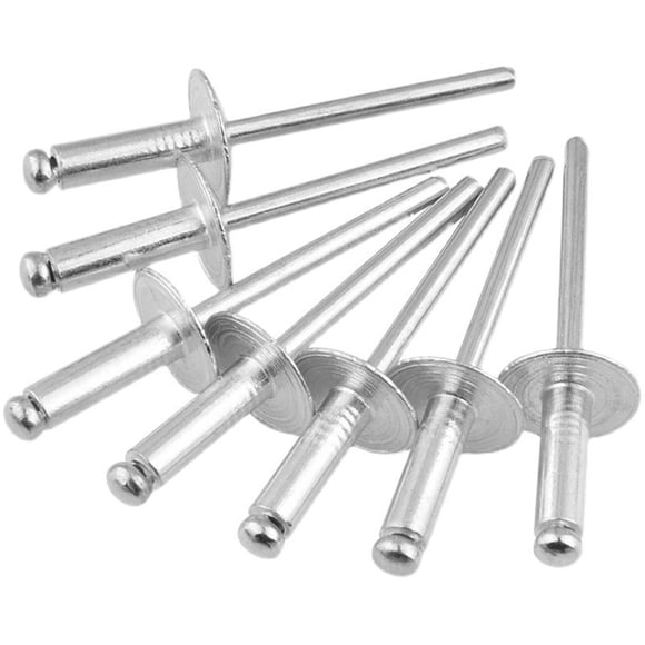 relayinert 100-Count Large Rivets, Elastic Silver Rivets, 4.8 Rivets. Simple Use, Strong And Woodworking Panels, Forestry/Garden silver-white 3.2*11(100 support)