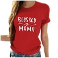 thumbnail image 1 of Blusa suelta estampada con cuello redondo y manga corta para mujer OAVQHLG3B Store  lin121212, 1 of 5