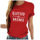 thumbnail image 2 of Fiudx Ofertas Relámpago Camiseta Holgada Estampada con Cuello Redondo y Manga Corta para Mujer, 2 of 5