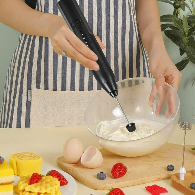 Handheld Milk Frother With Two Heads - USB Rechargeable Battery – Terra  Powders