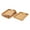 Log Color, variant on Autrinix Rectangular Bamboo Serving Tray, Eco-Friendly Wood Construction, Multipurpose Set of 4 Trays for Food, Drinks, and Storage