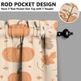 thumbnail image 5 of Fall Kitchen Curtains 24 Inch Short - 3 Panel Set, Autumn Harvest Print, Rod Pocket Window Treatment for Thanksgiving, Farmhouse, Cafe, Living Room - Machine Washable, 5 of 6