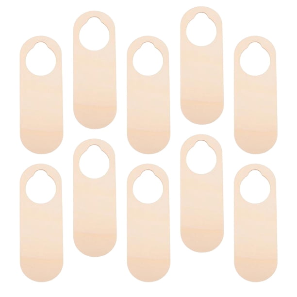 Perchas de madera en blanco perfecl para perillas de puerta pancartas decorativas de bricolaje letreros de mensajes de placa manualidades Colgadores de puerta