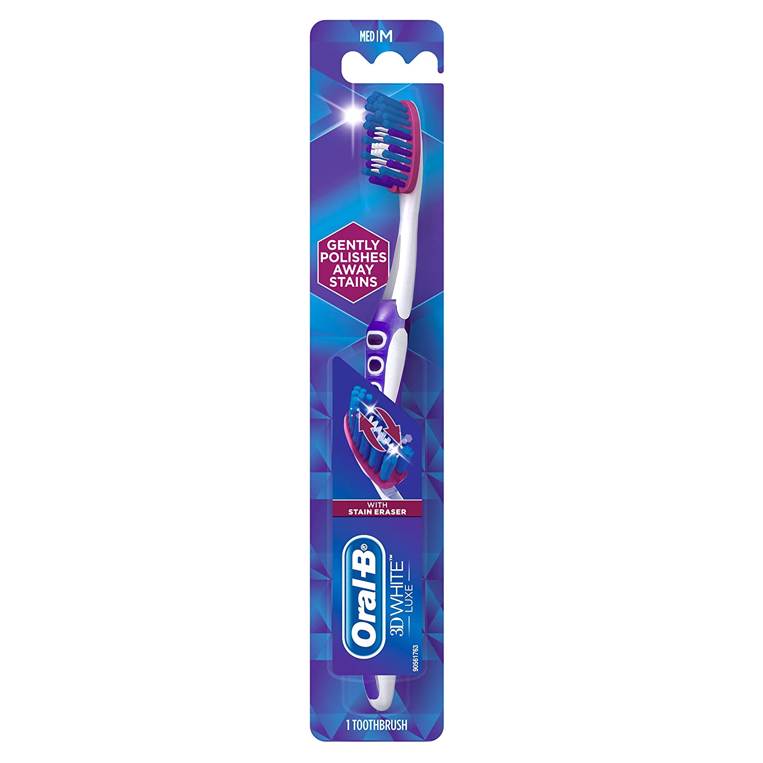 Oral-B 3D White Luxe Pro-Flex Manual Toothbrush Medium Bristles, Ea 