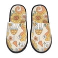 thumbnail image 1 of Balery Groovy Hippie Flower Mushrooms Pantuflas de Casa de Felpa Silenciosas con Diseño Estampado, Zapatillas Cómodas Antideslizantes de Algodón para Interior-Medium, 1 of 8
