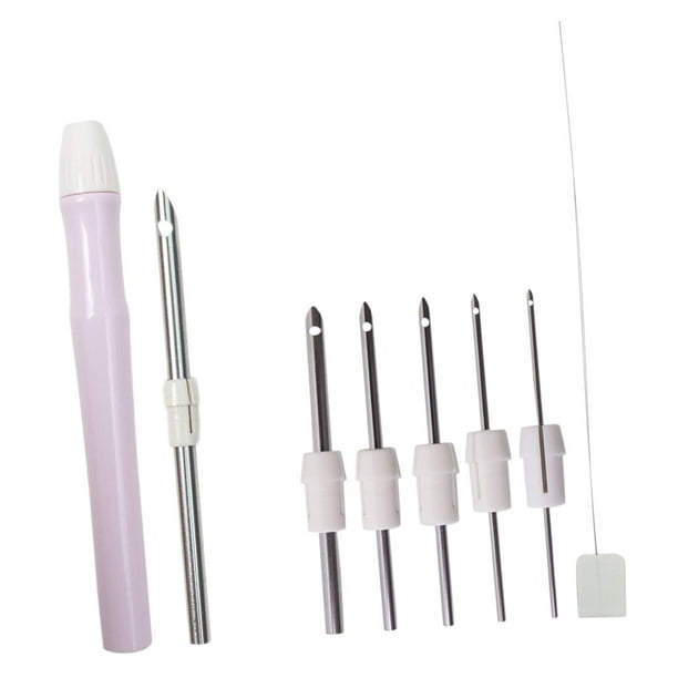 Kit de bordado con aguja mágica, bolígrafo para , accesorios para alfombras y mechones, manualidades y costura para adultos, enhebrador de ropa