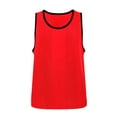 thumbnail image 4 of Men'S Tank Tops Solid Color Sleeveless Casual Side Wide Fork Fitness Sports Gar Loose Vest T-shirts Holiday Wear,Red,XL, 4 of 4
