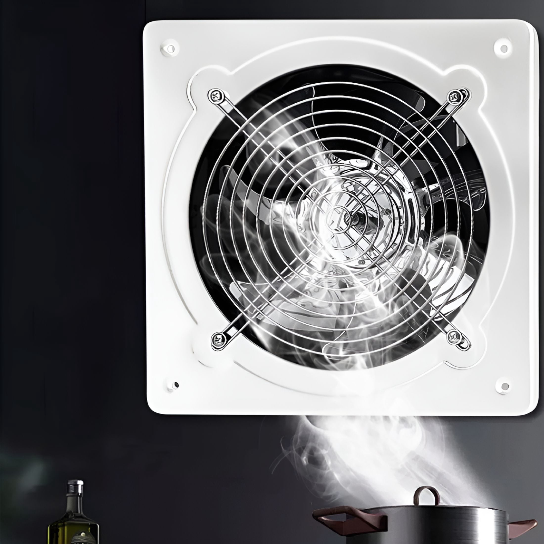 HIBIBUD 2026 New Kitchen Oil Fume Ventilation Fan for Kitchen, Bathroom, Laundry, Garage Silent Exhaust Fan Bathroom Window Mounted Powerful Exhaust Fan
