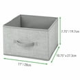 thumbnail image 5 of mDesign Foldable Fabric Bin for Cube Organizer - 4 Pack - Gray, 5 of 8